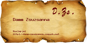Damm Zsuzsanna névjegykártya