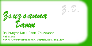 zsuzsanna damm business card